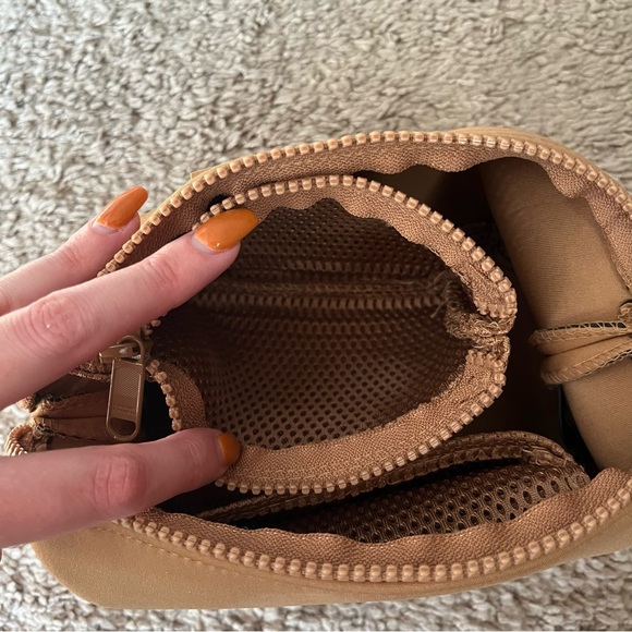 Dagne Dover Hunter Neoprene Toiletry Bag In Camel, Size Small - Picture 5 of 9